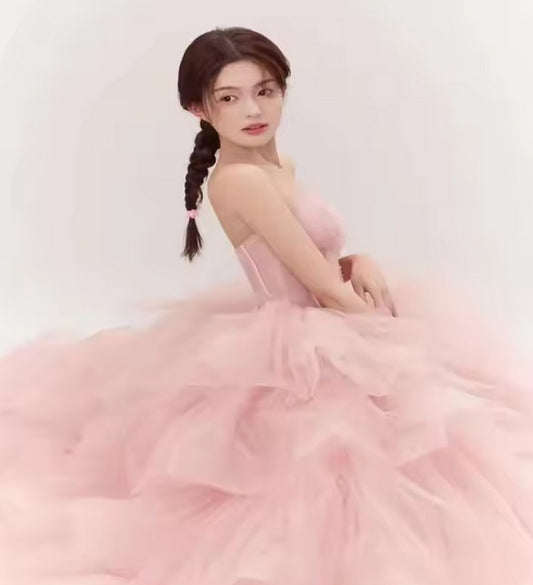 Elegant Girl’s Wedding Photography and Evening Dress – Blush Pink