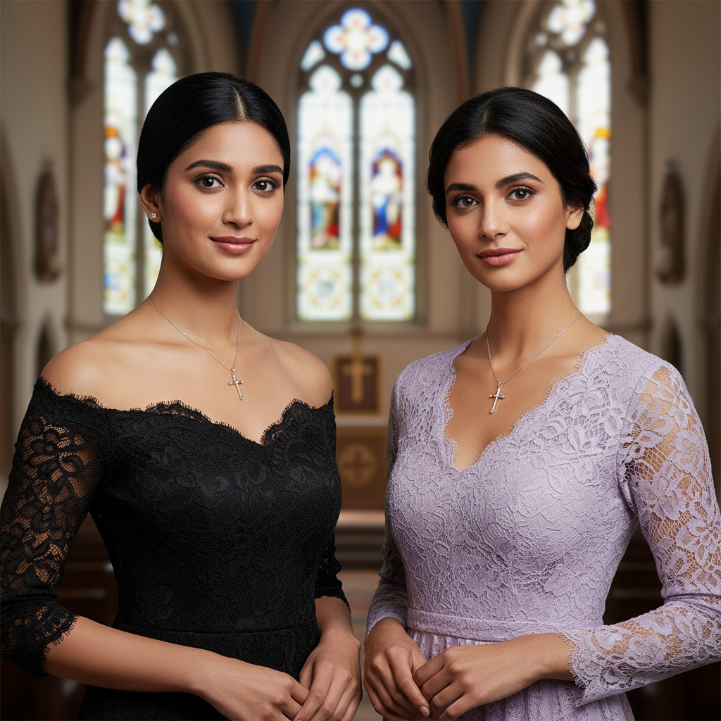 999.9 Pure Silver Vintage Cross Necklace for Women – Elegant Vintage Design