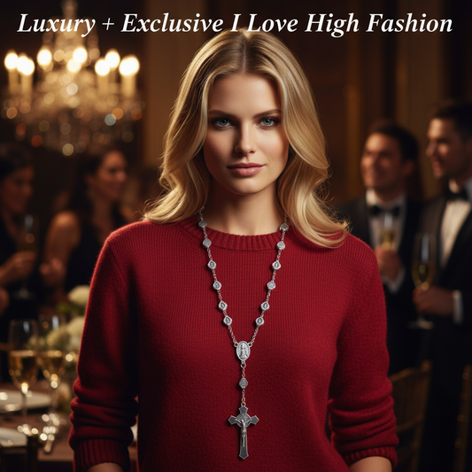 Luxury Personalized Cross Necklace for Women β Faith-Inspired Long Sweater Jewelry | Limited Edition Christian Gift