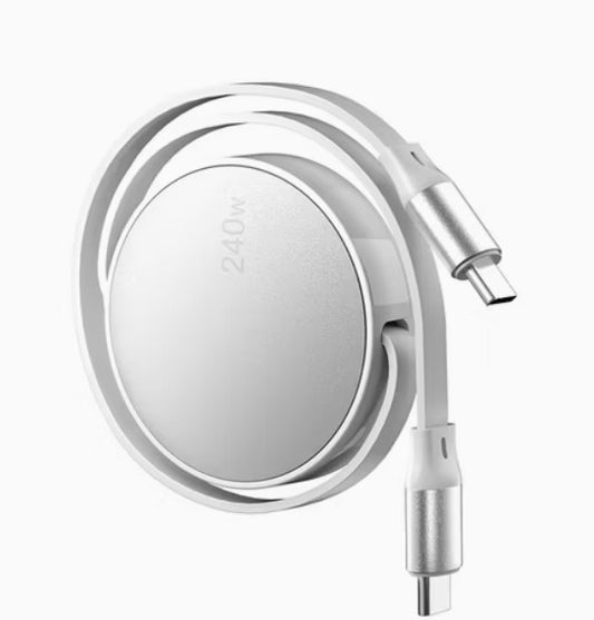 Retractable USB Type-C to Type-C Fast Charging Cable 240W