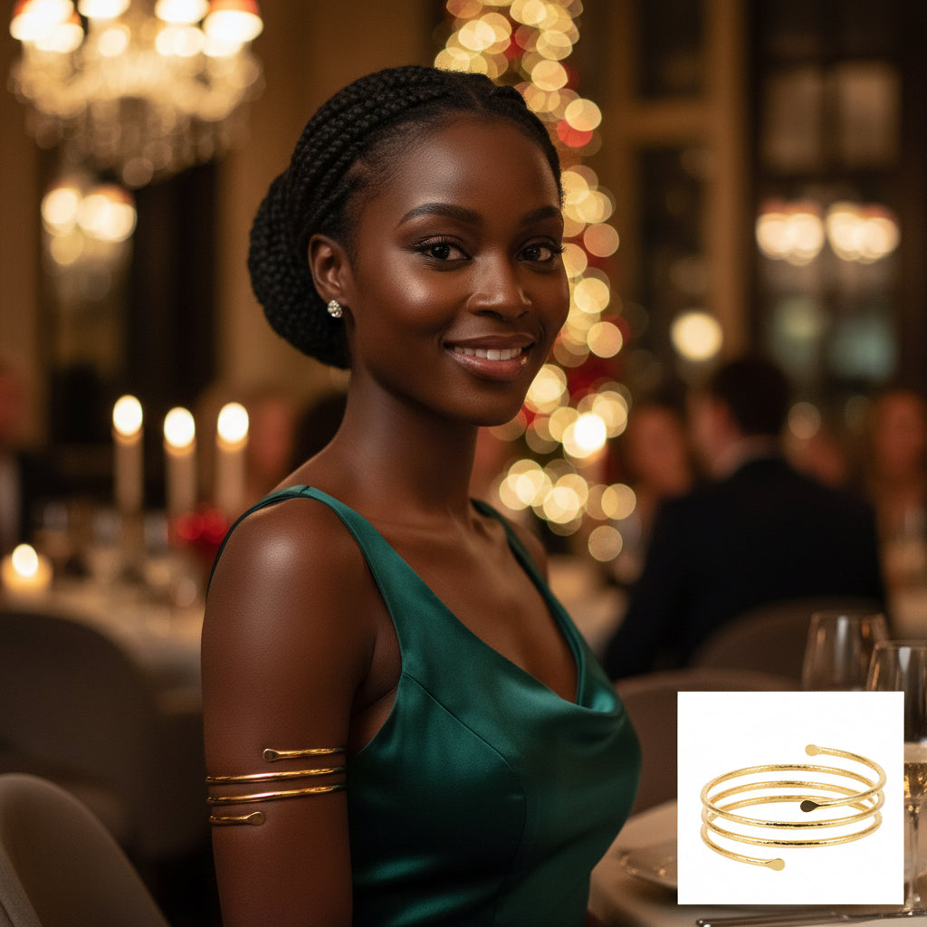 Simple Hollow Three-Layer Metal Armband – Adjustable Open Cuff Bracelet for Women | Minimalist Chic Jewelry Gift