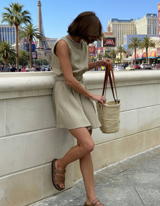 Cotton & Linen Comfortable Short Skirt Casual Suit for Women – Effortless Summer Elegance