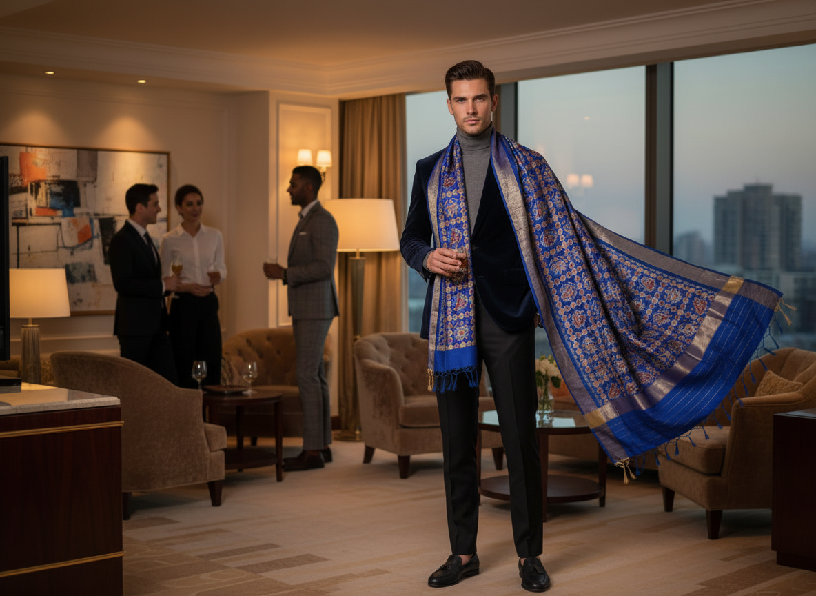 Exclusive Luxury 100% Pure Silk Tweed Shawl – Handcrafted Elegance for Millionaires | ilovehighfashion.com