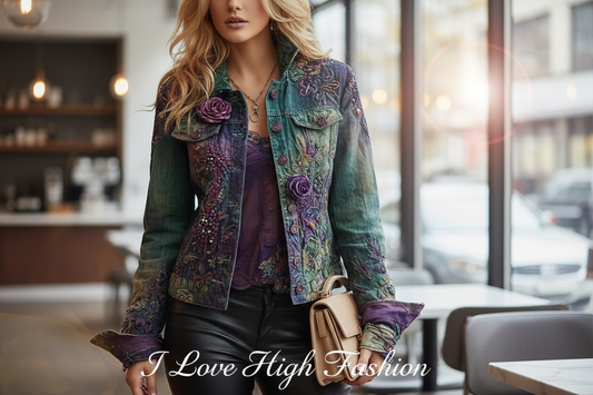 Premium Paris Runway Fashion Denim Jacket