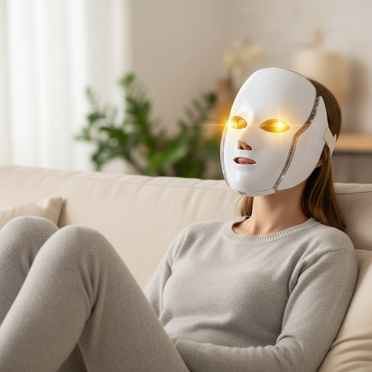 New Upgrades-LED Light Therapy Mask, 7 Colors Face Light Therapy SKin Care