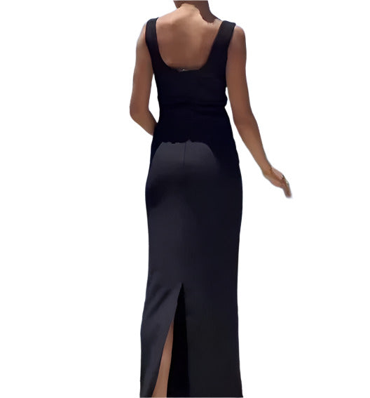 Step Into the Spotlight in the Chic Stitching Rhinestone Flower Design Sling Dress! CELEBRITY-WORTHY GLAM, NOW YOURS!