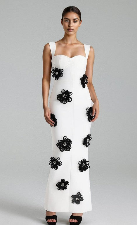 Elegant Floral Bandage Evening Dress โ Temperament Style for Every Glam Occasion