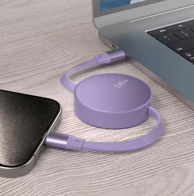 Retractable USB Type-C to Type-C Fast Charging Cable 240W