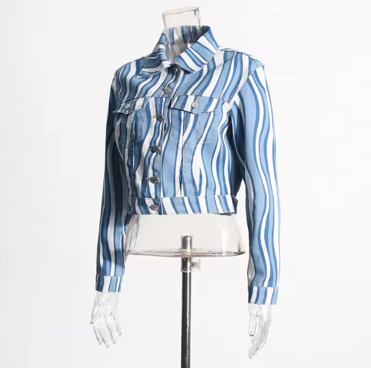 Stylish Personality Wave Denim Suit for Women | Trendy & Comfortable Outfit | Canada
