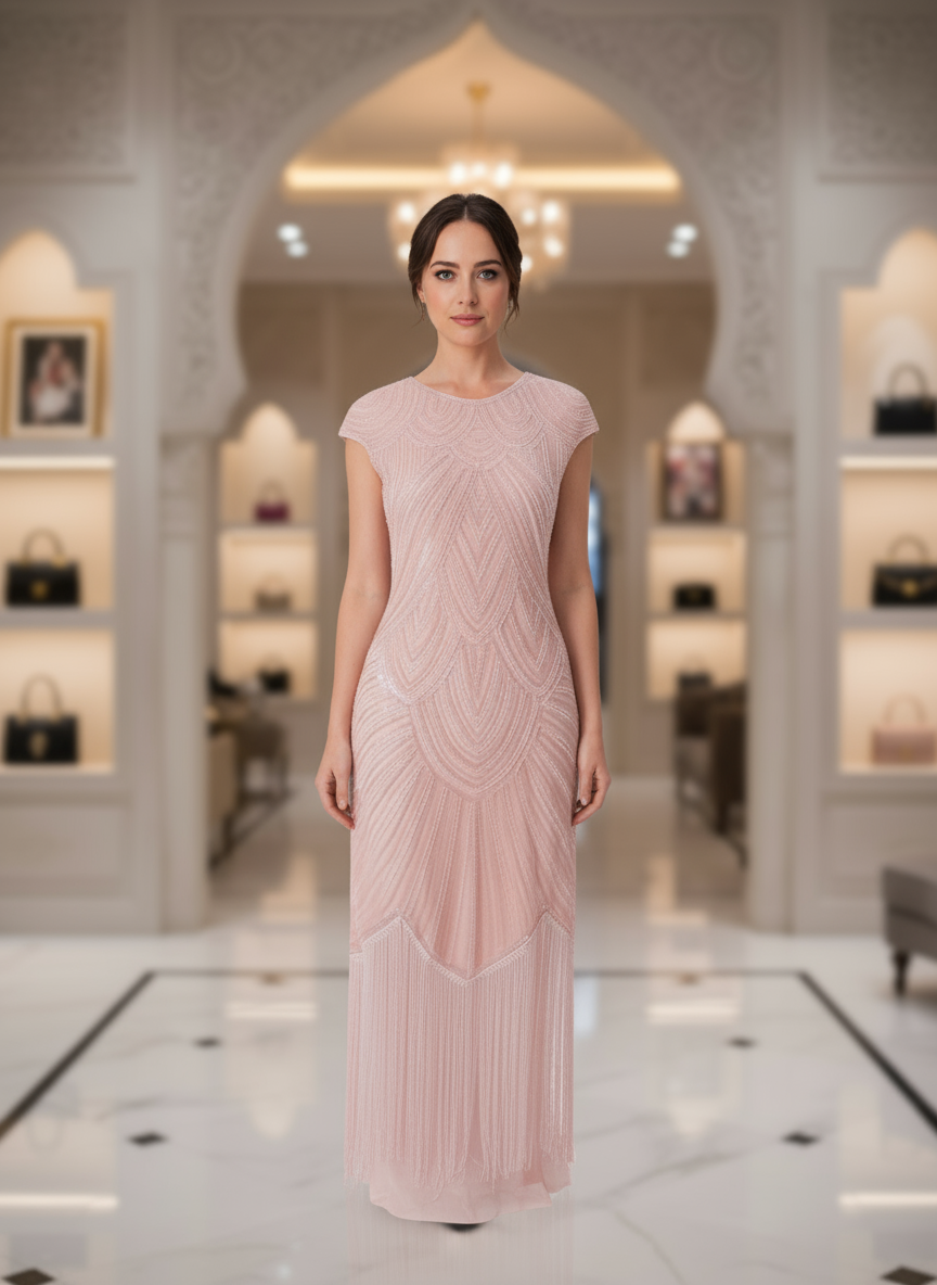 Fringed Braid Sequin Dress | Sparkly Cowgirl Party Dress | Western Glam Evening Gown | Canadian NYE & Wedding Guest Dress | Curve-Hugging Disco Cowgirl