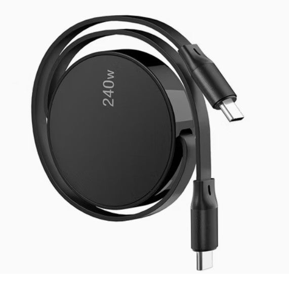 Retractable USB Type-C to Type-C Fast Charging Cable 240W