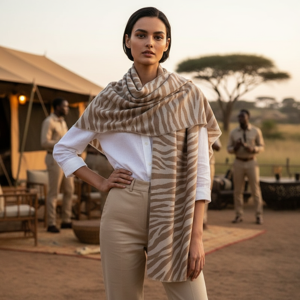 Women's Leopard Print Artificial Cashmere Scarf – Soft, Warm Winter Wrap for Stylish Comfort