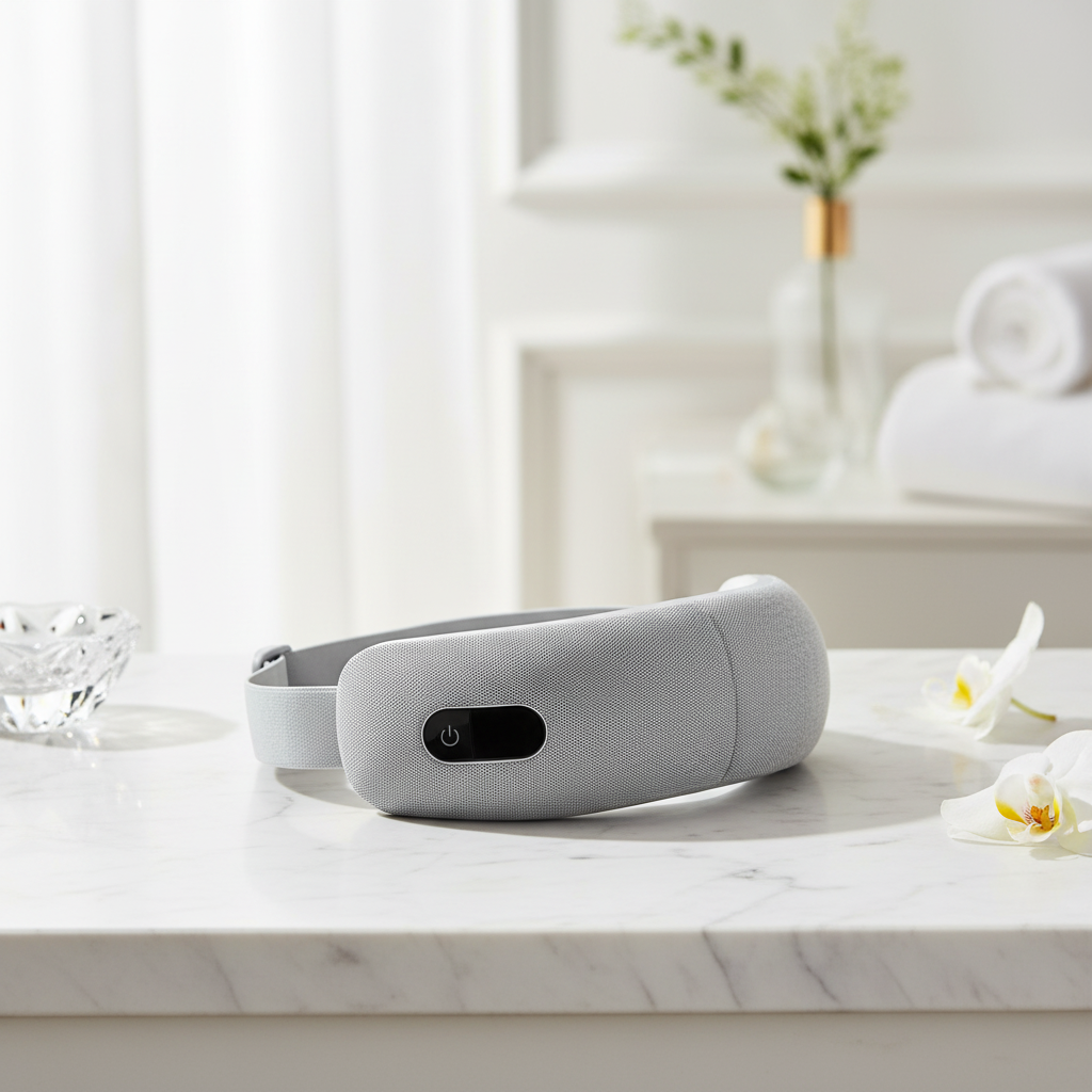 Three-Layer Airbag Smart Electric Eye Massager with Heat & Vibration – Relieve Eye Strain, Dark Circles, Migraines – USB Rechargeable Eye Therapy Device USA & Canada