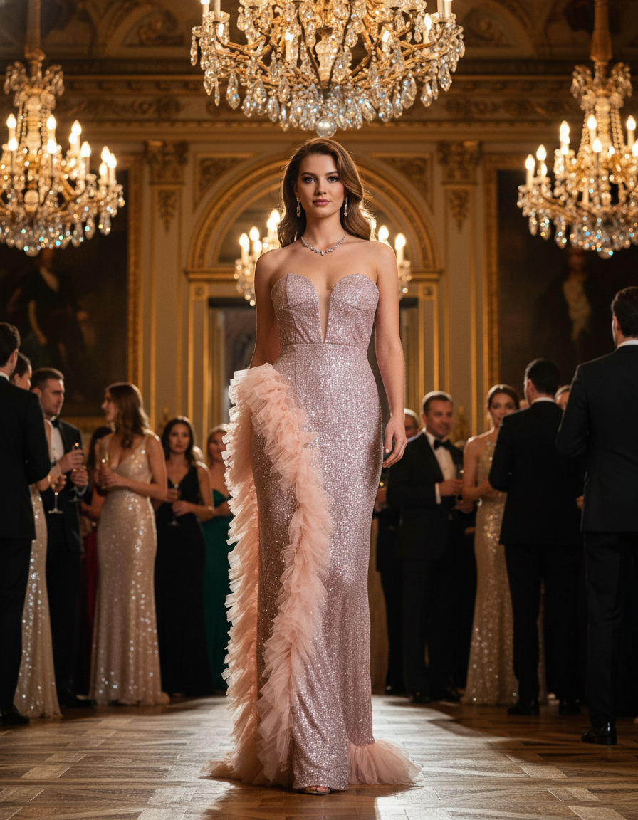 Dare to Dazzle, Born to Own the Spotlight – Runway-Ready Sequin Tube Dress