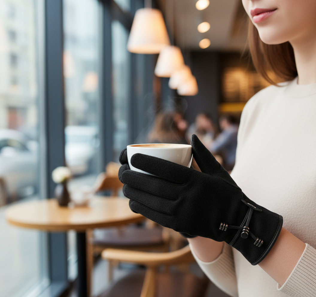 Genuine Leather Gloves – Autumn Winter Warm Thick Non-Slip Touch Screen Fashion Gloves