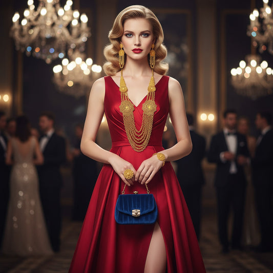 EXCLUSIVE 24K Gold Flower Necklace, Earring, Ring & Bracelet Set – Filigree Dubai Gold Design, Hypoallergenic, Elegant Multi-Chain Jewelry for Women