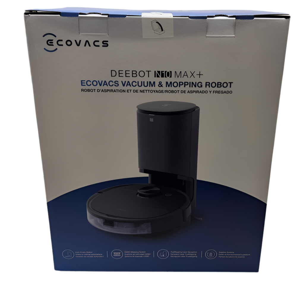 New ECOVACS Robotics - DEEBOT N10 MAX+ Robot Vacuum and Mop - BLACK