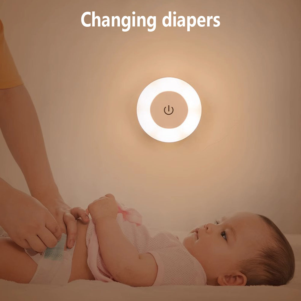 LED Night Light Wireless Rechargeable Touch Light Dimmable Baby Nursery Night Lamp For Closet Cabinet Bathroom Kitchen