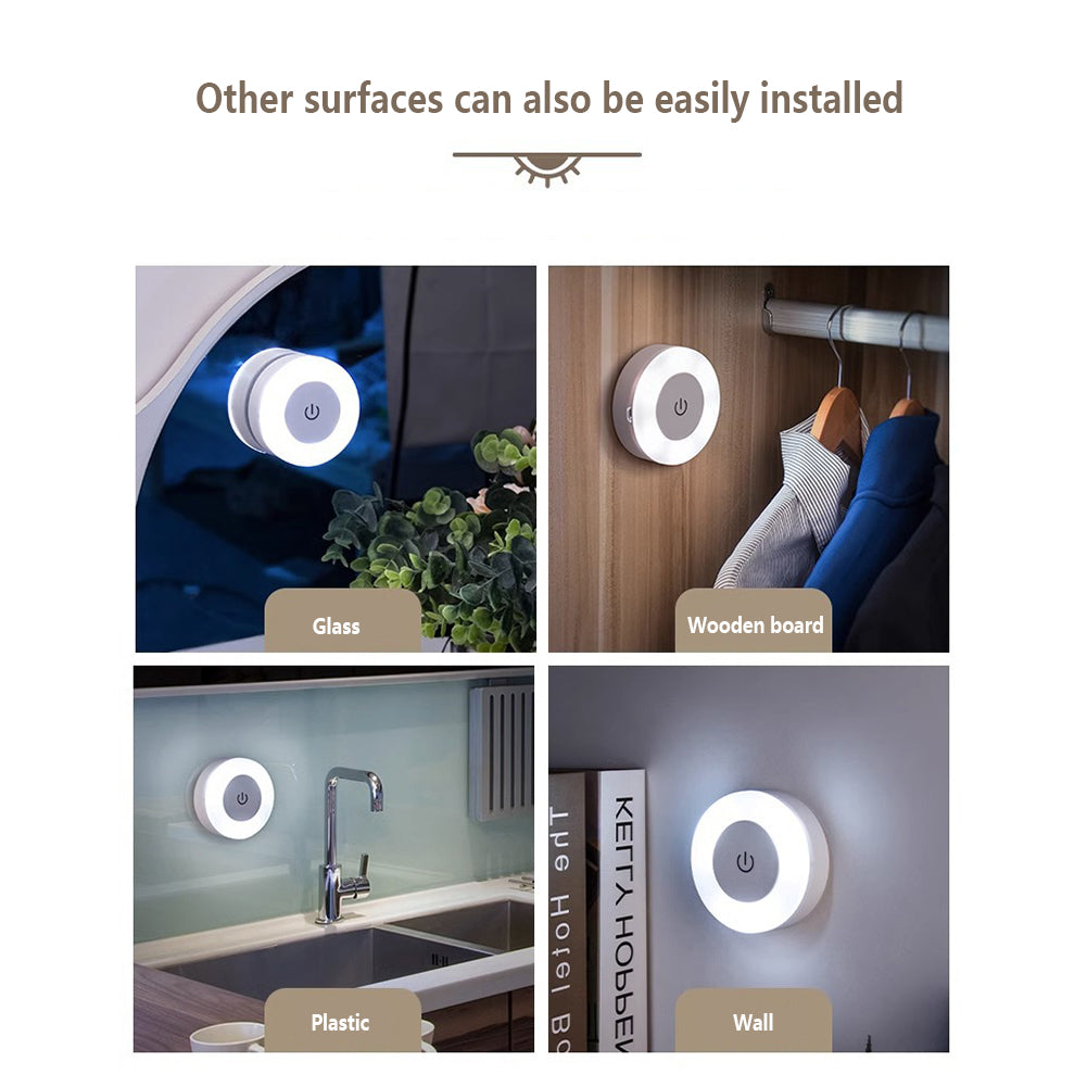 LED Night Light Wireless Rechargeable Touch Light Dimmable Baby Nursery Night Lamp For Closet Cabinet Bathroom Kitchen