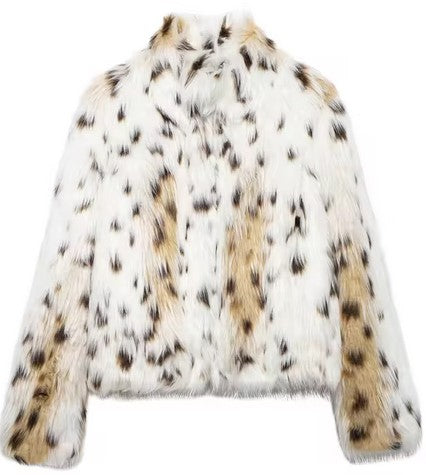 MANTEAU Animal Faux Fur Coat