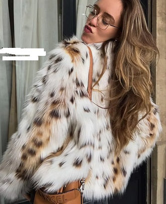 MANTEAU Animal Faux Fur Coat