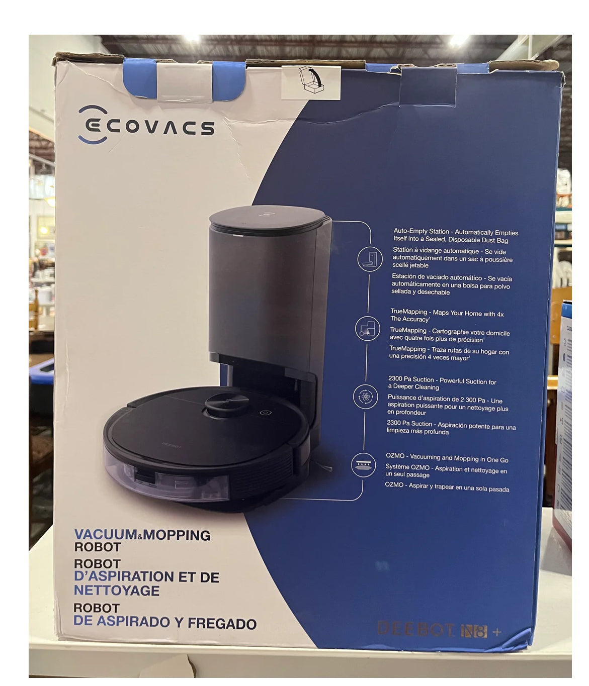 New ECOVACS Robotics - DEEBOT N10 MAX+ Robot Vacuum and Mop - BLACK