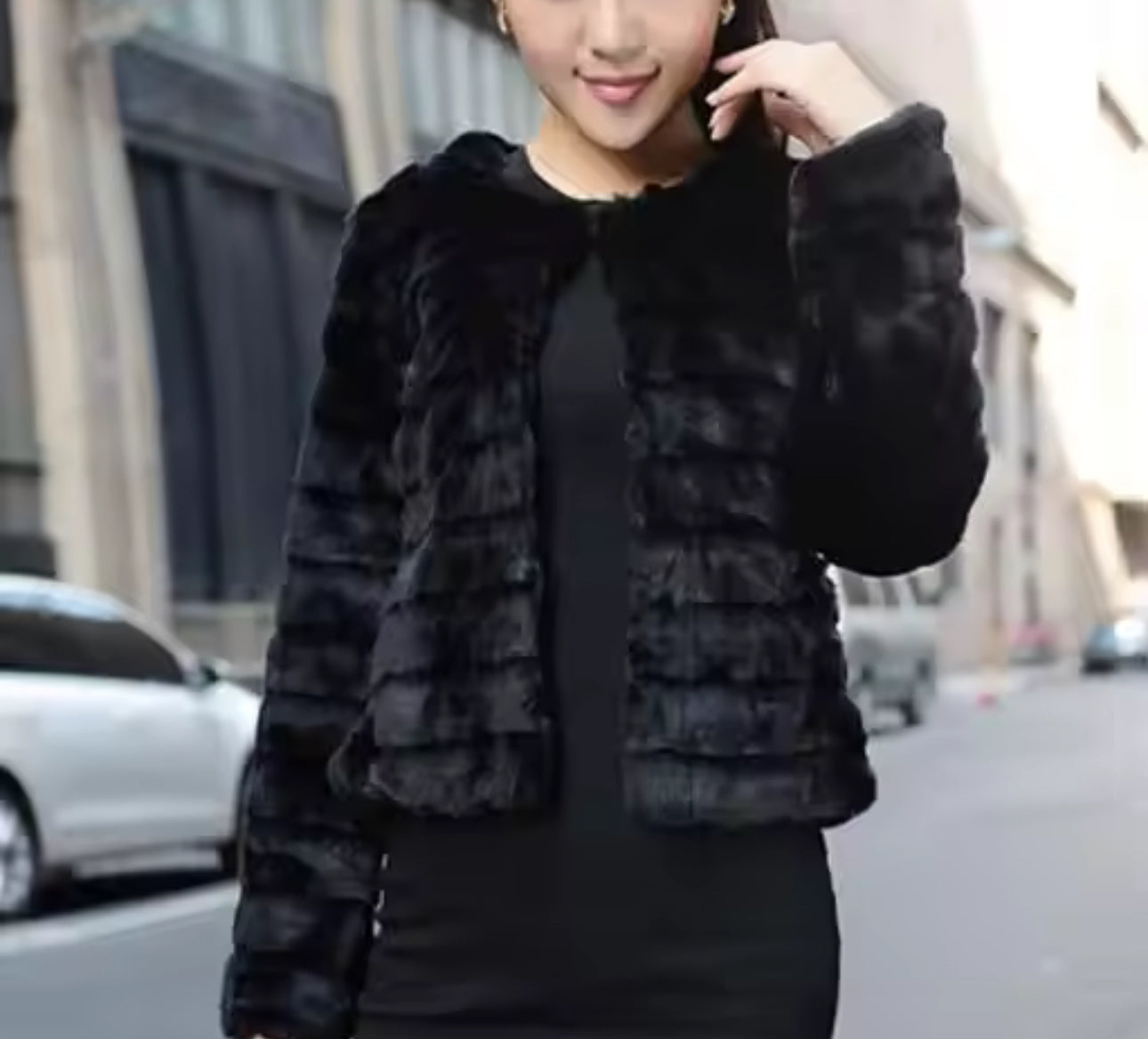 Faux Rabbit Fur Short Fur All-Matching Top – Luxury Runway Style | Women’s Designer Winter Fashion USA & Canada