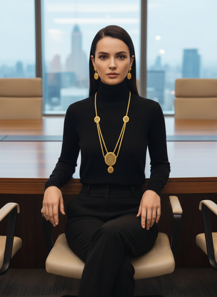 24k Gold HP Exclusive 4pcs Dubai Gold Fashion Jewelry Set