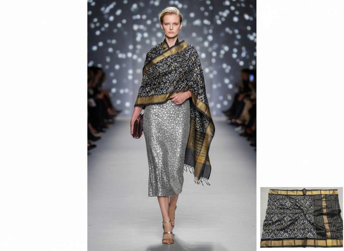 Exclusive Luxury 100% Pure Silk Tweed Shawl – Handcrafted Elegance for Millionaires | ilovehighfashion.com