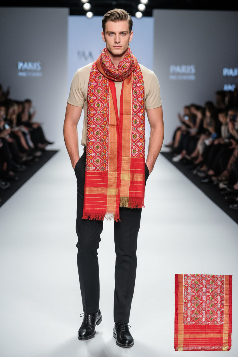 Exclusive Luxury 100% Pure Silk Tweed Shawl – Handcrafted Elegance for elite | ilovehighfashion.com
