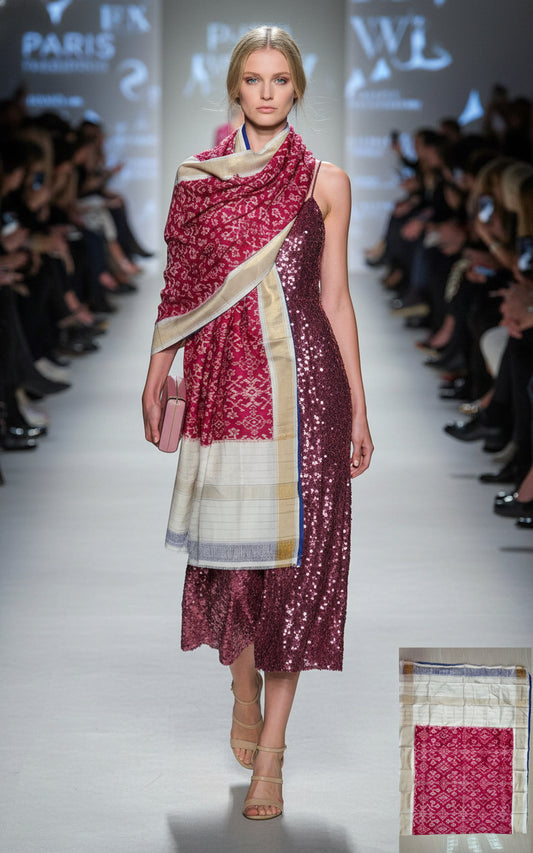 Exclusive Luxury 100% Pure Silk Tweed Shawl – Handcrafted Elegance for elite | ilovehighfashion.com