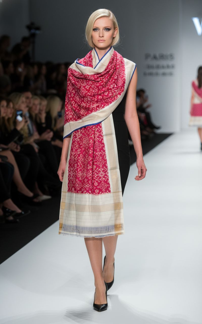 Exclusive Luxury 100% Pure Silk Tweed Shawl – Handcrafted Elegance for elite | ilovehighfashion.com