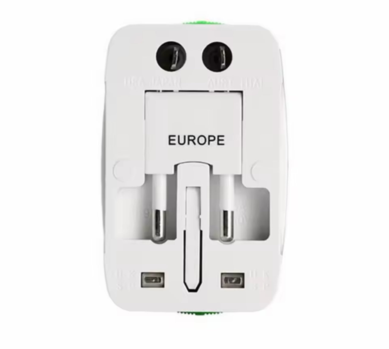 All in One Universal International Plug Adapter 2 USB Port World Travel AC Power Charger Adapter AU US UK EU Converter