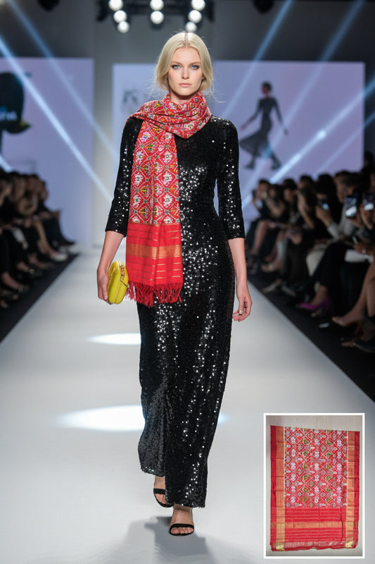 Exclusive Luxury 100% Pure Silk Tweed Shawl – Handcrafted Elegance for elite | ilovehighfashion.com