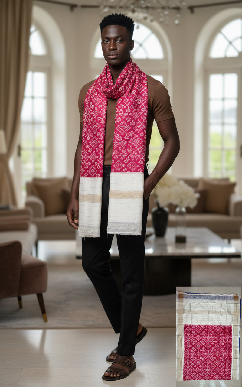 Exclusive Luxury 100% Pure Silk Tweed Shawl – Handcrafted Elegance for elite | ilovehighfashion.com