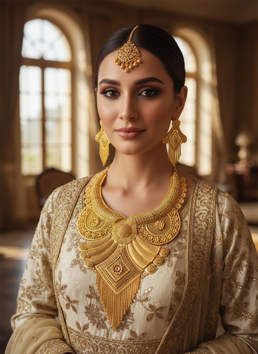 Premium Quality Exclusive Dubai Gold Fashion Jewelry Set