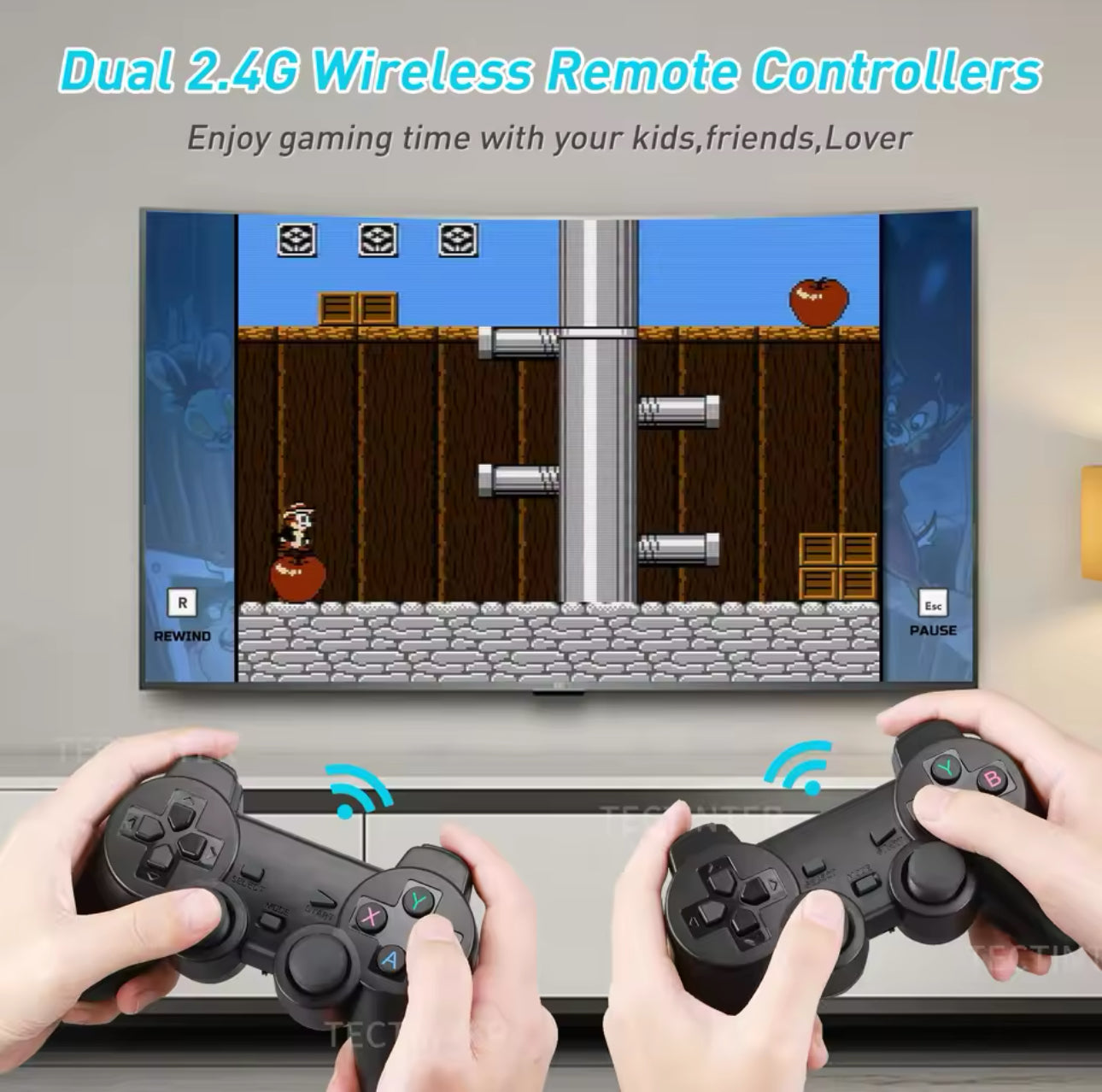 Retro Handheld Game Player Video Game Console Built-In 20000+ Games 64 G 4K TV Game Stick 2.4G Wireless Controller Gamepad