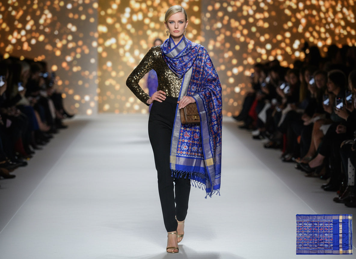 Exclusive Luxury 100% Pure Silk Tweed Shawl – Handcrafted Elegance for Millionaires | ilovehighfashion.com