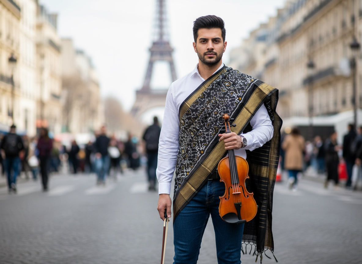 Exclusive Luxury 100% Pure Silk Tweed Shawl – Handcrafted Elegance for Millionaires | ilovehighfashion.com