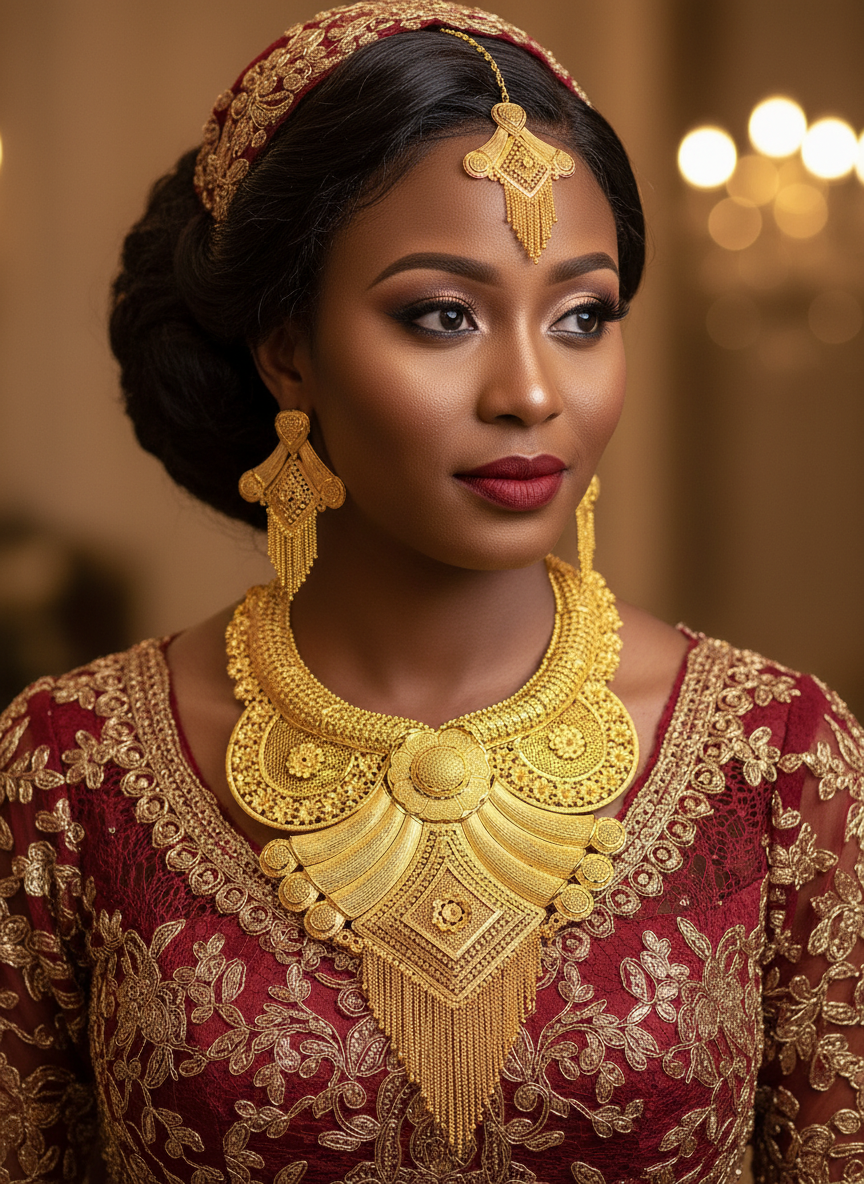 Premium Quality Exclusive Dubai Gold Fashion Jewelry Set