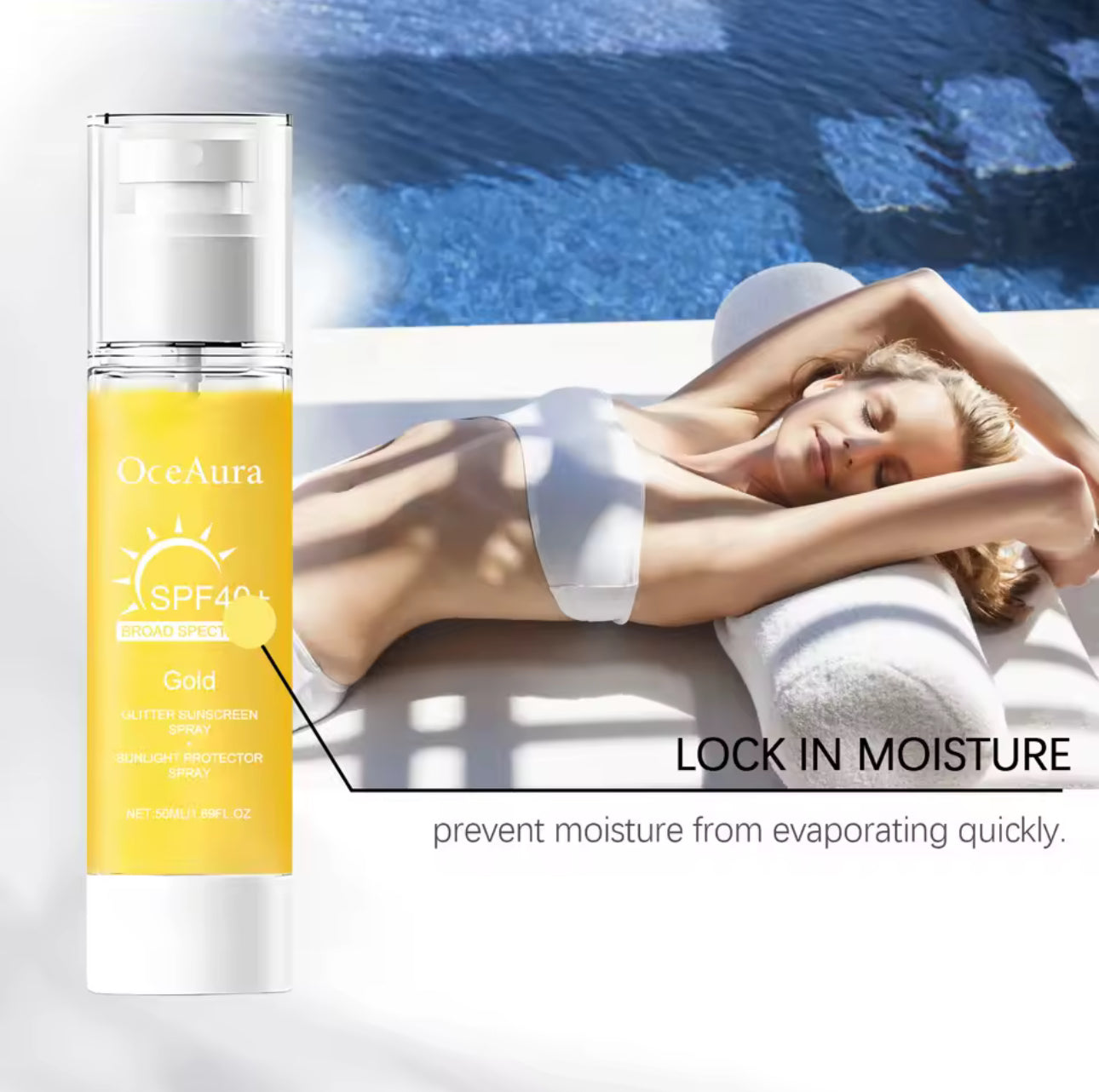 Stay Protected & Glow – Shiny Sunscreen Spray SPF 40 for Radiant Skin!