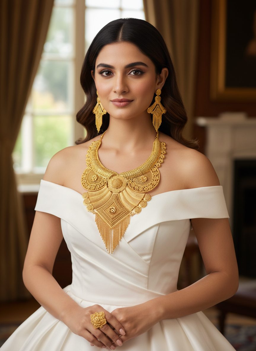 Premium Quality Exclusive Dubai Gold Fashion Jewelry Set