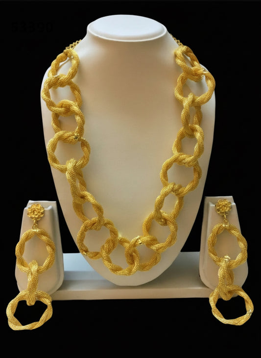 Exclusive 24 K Gold Plated Dubai Gold Fashion Jewelry Set