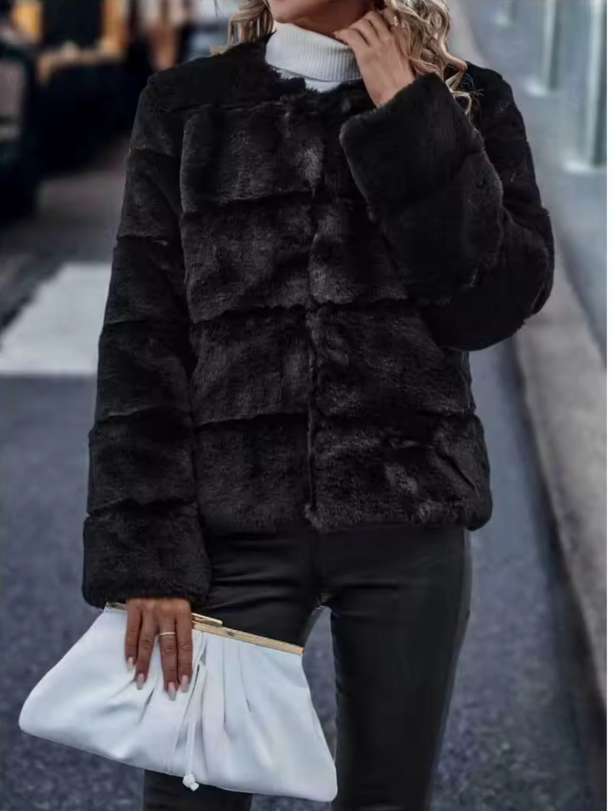 Faux Rabbit Fur Short Fur All-Matching Top – Luxury Runway Style | Women’s Designer Winter Fashion USA & Canada