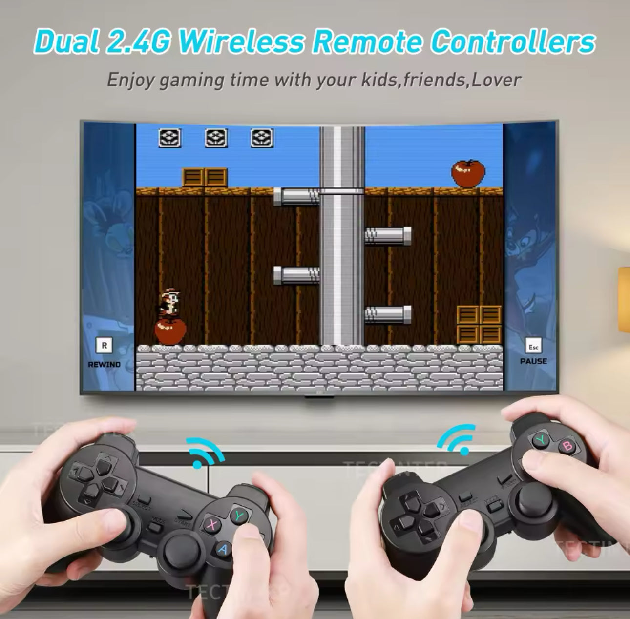 Retro Handheld Game Player Video Game Console Built-In 20000+ Games 64 G 4K TV Game Stick 2.4G Wireless Controller Gamepad