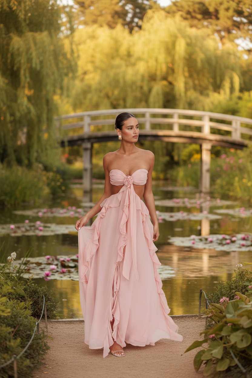 Niche Women’s Tube Top Dress – Ruffled & Radiant!