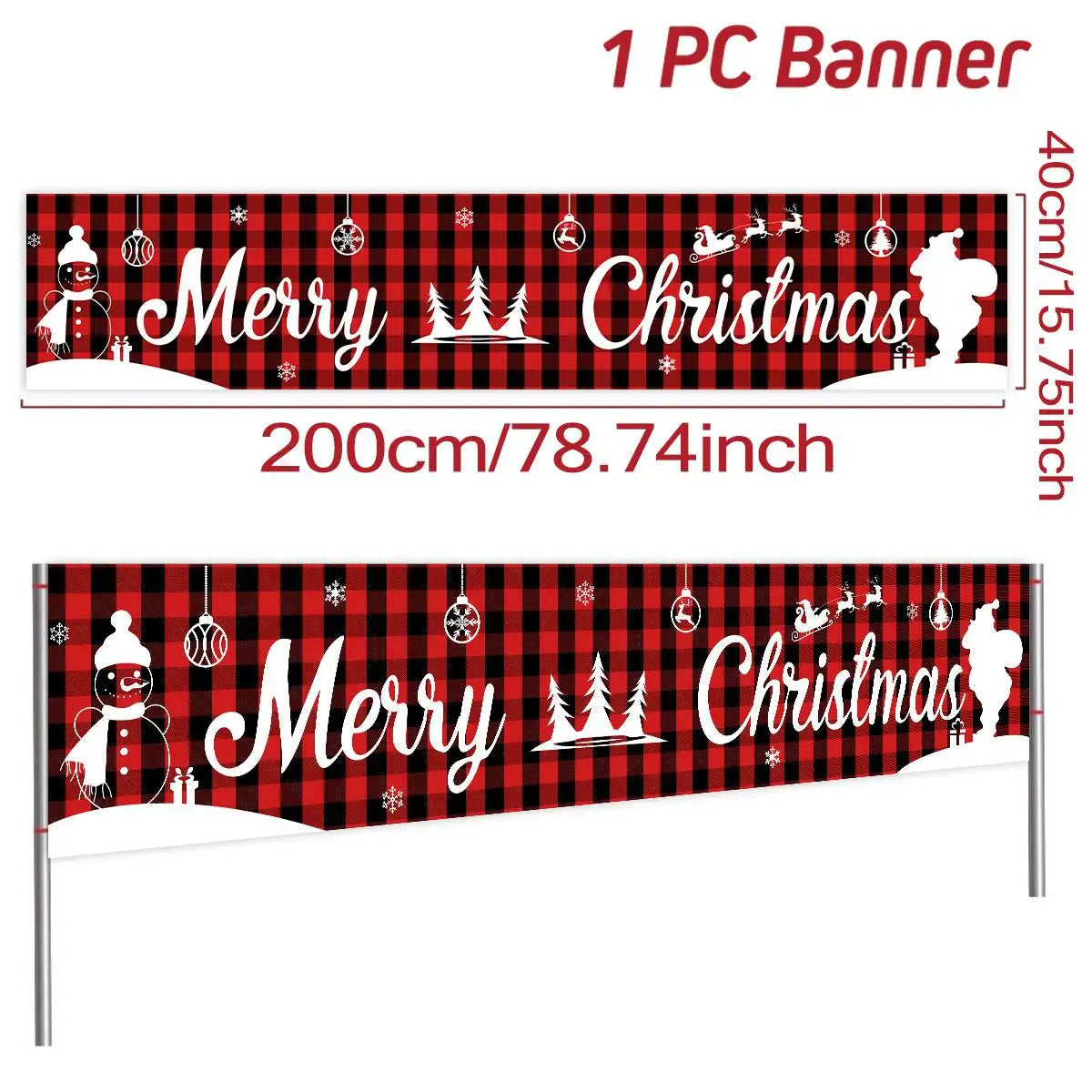 Christmas Outdoor Banner Backdrop Christmas Decoration For Home 2022 Xmas Ornaments Gifts Navidad Noel Natal Happy New Year 2023