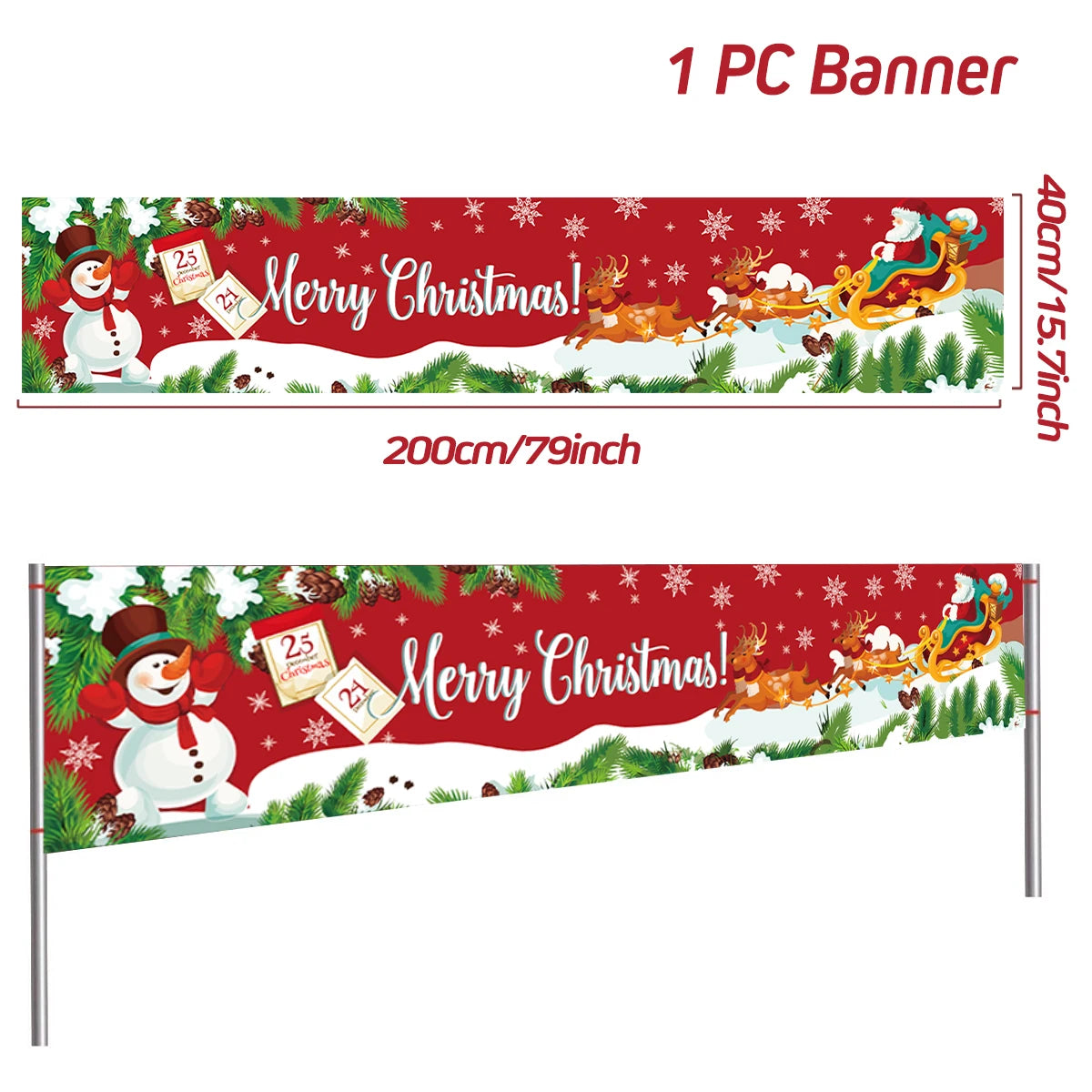 Christmas Outdoor Banner Backdrop Christmas Decoration For Home 2022 Xmas Ornaments Gifts Navidad Noel Natal Happy New Year 2023