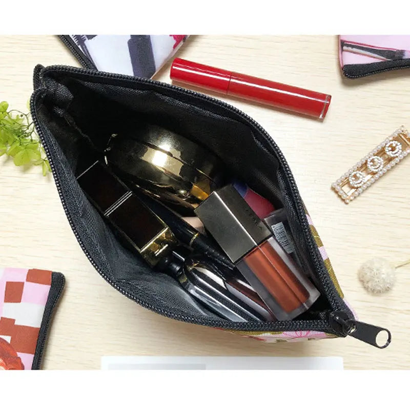 Music Notes Cosmetic Bag Women Makeup Bags Piano / Guitar Ladies Storage Bags for Travel Female Cosmetic Case