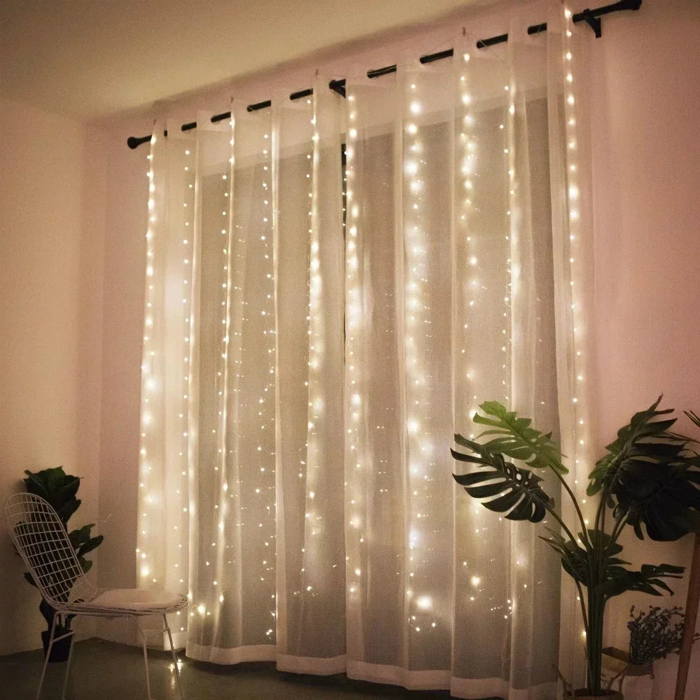 1/2/3M Christmas Lights Curtains- Christmas Gifts 2025 New Year Decorations